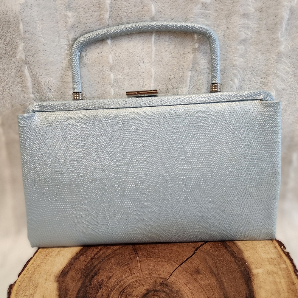 Garay Chic Light Blue Clutch with Sleek Design